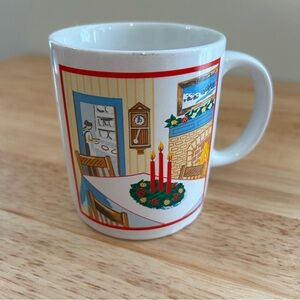 Vintage 1986 Houston Foods Holiday Christmas‎ Coffee Cup